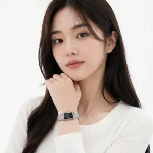 카시오 LTP-1234DD-1ADF LTP-1234DD-1A) 아날로그 스퀘어 수능 학생 여성 메탈시계