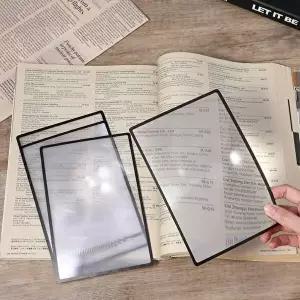 고품질 TBZ 180mm x 120mm 휴대용 카드형 돋보기 3배율 노안 확대경 슬림 미니 실버 카드형돋보기 WFNKKQT