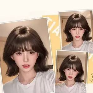 [하프클럽/]가발 여성 통가발 숏컷 웨이브 여성 통 단발 볼륨 헤어