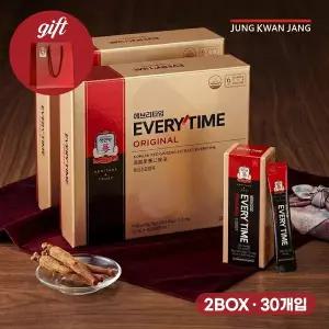 정관장 에브리타임 오리지널 6년근 홍삼정 스틱형 액상 30일분 2박스