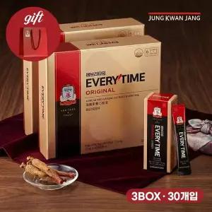정관장 에브리타임 오리지널 6년근 홍삼정 스틱형 액상 30일분 3박스