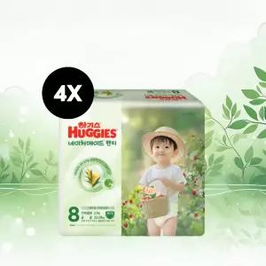NEW 하기스 네이처메이드 공용 8단계 27매X4팩 (팬티형 기저귀) / 수퍼점보형,국내생산