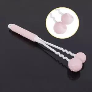 [콩심팥심]분홍색 팔안마 목안마 롤러 더블 마사지기 마사지볼 어깨 셀프