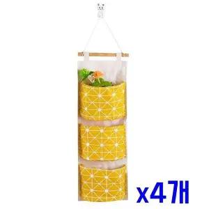 [하프클럽/]TBZ 벽걸이 공간활용 3단 인테리어 수납함 x4개