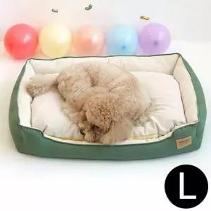 L 베드 그린 패리스독 홈리 강아지침대 강이지베드