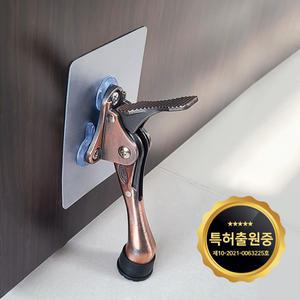 무타공 원터치 말발굽 부착형 자동 문고정 현관문 말굽 도어 스토퍼 방문 스티커