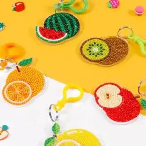 과일 보석십자수 키링 만들기 diy 키트 비즈 공예 가방 고리 여름 미술 활동 재료 돌봄 늘봄 방과후 수업