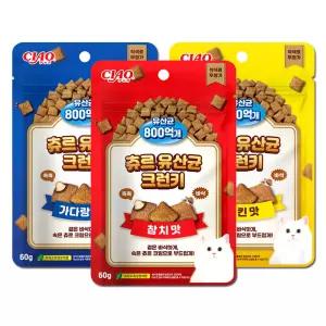 이나바 챠오 츄르 유산균 크런키 60g 겉바속촉 고양이간식