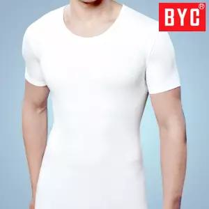 BYC 남성 에어로쉬 반팔런닝 5개세트 흰색 남자런닝셔츠 백색 메리야스 이너티셔츠