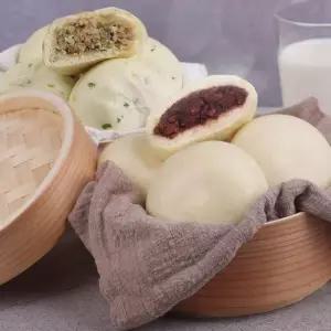 노랑 곱빼기 연구소 김영덕 느린숙성 하나만 먹어도 배부른 왕만두 찐빵 2봉+2봉(총 2kg)