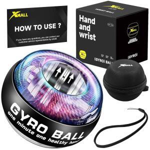 XMALL 토크 볼 핸드 운동기, 그립 스트렝스 트레이너, 팔뚝 강화기, 손목 파워 자이로 볼, 강화 장치, 손가락 컬러풀 조명 자동 시동