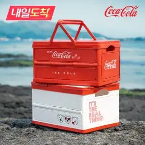 코카콜라 [내일도착] Coca-Cola 폴딩박스 리빙박스 수납 접이식 캠핑 트렁크 30L