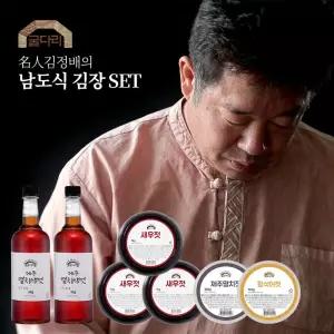 김정배명인 남부식 김장세트 새우추젓 1kgX3통+멸치액젓1kgX2병+황석어젓+멸치
