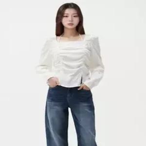 [LAP] 스퀘어넥 셔링블라우스 AR1WB260