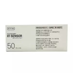 혈당시험지 당뇨체크지 - 글루코카드0.1 센서 측정검사종이 50매입 ( GLUCOCARD 01 SENSOR )