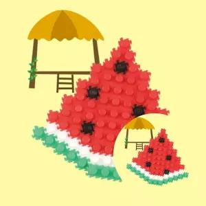 수박 디폼블럭 만들기 과일 주제 여름 미술 활동 놀이 가방 고리 공예 재료 과일 문화 센터 강의실 아동 발달 센터 돌봄 교실 창의력 향상 게임 집콕 놀이 키트 어린이집 소근육