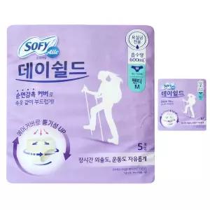 쏘피 에일 데이쉴드 언더웨어 성인용 팬티 기저귀 600ml 중형 5개입 2팩