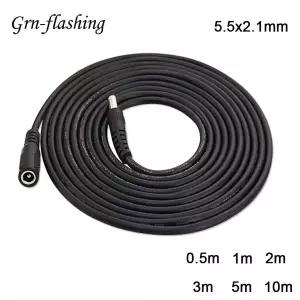 DC 연장 케이블 1M 2M 3M 5M 10M 5.5x2.1mm 여성-남성 플러그 12V 5V 24V 전원 어댑터 코드 홈 CCTV 카메라