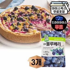 에이치에이유통 재호 냉동 과일 블루베리 1kg (3봉) 에이디 세척 냉동과일 업소용 대용량