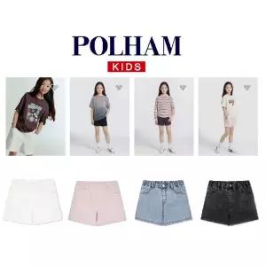 [폴햄키즈](마산점)26년~신상!!! 여아)해지 4부 데님팬츠 PKG2DH2023,시그니처)여아) 3부 데님 숏츠PKG2...