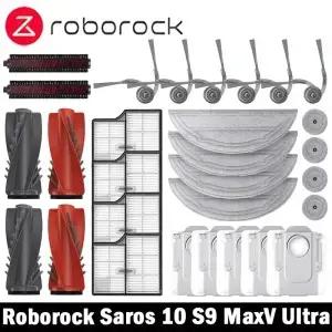 Roborock Saros 10 / S9 MaxV 울트라 로봇 진공 예비 부품 메인 사이드 브러시 걸레 천 HEPA 필터 먼지