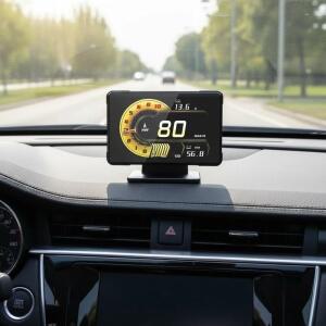 차량 OBD 헤드업 디스플레이 스마트 온보드 컴퓨터 디지털 타코미터 수온&유온계 터빈 A91 HUD