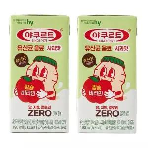 에이치와이 야쿠르트1971 제로 사과맛 190ml x 24팩