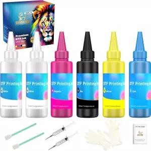GEVANCY DTF 잉크 세트 600ML 업그레이드된 프린터 리필용 침전 포뮬러 프리미엄 전사 XP600 I1800 F1080