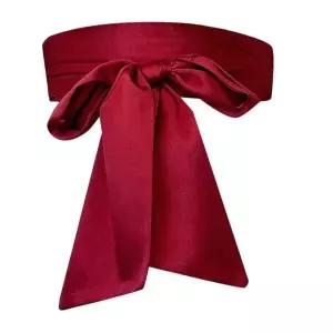 새틴 실크 보우 코르셋 허리 벨트 장식 와이드 레이스 업 허리띠 스트랩 DIY Bowknot 패브릭 리본 Cummerbu