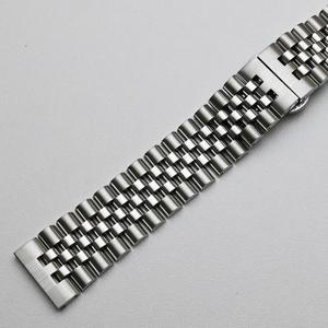 호환용 쥬빌레 곡선 엔드 시계 밴드, 스테인레스 스틸 스트랩 팔찌, 세이코 티쏘 실버 교체, 18mm, 19mm, 2