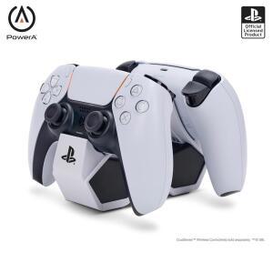 듀얼센스 무선 컨트롤러, 컨트롤러 충전, 소니 플레이스테이션, PS5, 공식 라이선스 - PlayStation 5용 PowerA 트윈 충전 스테이션