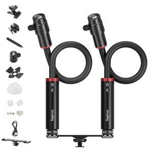 SmallRig RM 03 매크로 사진 LED 조명 - 2팩, 조절 가능한 빔 각도, 5가지 색상 CRI95 TLCI92, 벤디 조명 및 콜드 슈 익스텐션 바, 클램프, 디퓨저, 스포트라이트, 반도어, 고 , 스테이크 - 5796