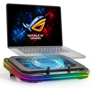 아수스 ROG Strix G18 G16 G17 G15 Scar 18 16 17 15 게이밍 노트북용 쿨링 패드, 강력한 터보 팬으로 빠른 냉각, 6 RGB 라이트 모드가 가능한 방열 몬스터 쿨러입니다