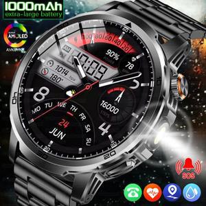 2026 새로운 군용 야외용 스마트 워치 1.85'' AMOLED 1000mAh 대용량 배터리 5ATM 방수 음성 통화 스포츠