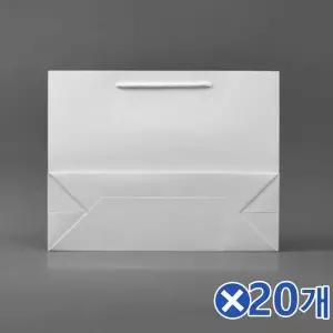 TBZ 가로형 무지 쇼핑백 화이트 28x20cmx20개 선물가방