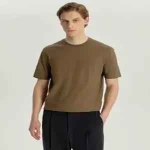 닥스 남성 26SS [Made in Italy] 베이지 아이스 코튼 반팔 라운드 티셔츠 DMTS6B072I2