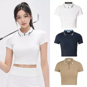 제이린드버그 나오미 크롭 반팔폴로 여성골프웨어