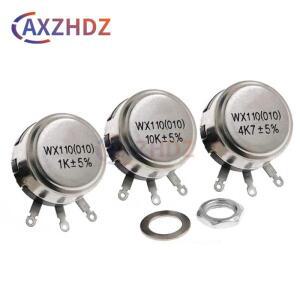 WX110 1W 전위차계 22Ω-22K 100옴 2K2 3K3 4K7 6K8 6mm 금속 샤프트 단일 회전 권선형 가변 저항기