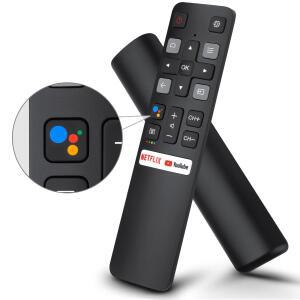 TCL 안드로이드용 블루투스 음성 리모컨 교체 구글 어시스턴트 호환 55C715 TV용 RC802V 65P8S