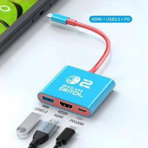 닌텐도 스위치 2용 도킹 스테이션 4K 60Hz TYPE-C 허브(HDMI 및 USB-C 3.0 PD100W 충전 기능 포함) 2/스위