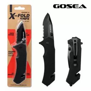 GOSEA X-Fold 나이프 접이식 캠핑 택티컬 칼 주머니 커터 클립