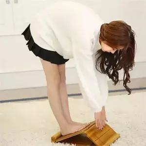 종아리 스트레칭 보드 발목 스트레칭 보드 레그 발판 원목 조절