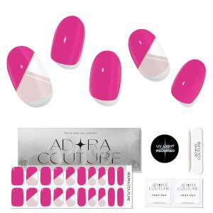 Adora Couture 반경화 젤 네일 스티커, 필요 파일, 패드, 20피스 랩 스틱 포함 팝) (피오니 키트, - 자외선 나무 매니큐어 스트립 쉬운 프렙 UV 적용