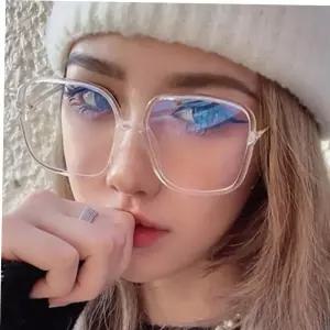 빅 블루라이트 차단 안경 편광 오버사이즈 사각 뿔테