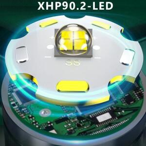 XHP90 Led 슈퍼 강력한 전조등 충전식 헤드 손전등 고전력 램프 1000M 라이트 사용 2*18650 낚시 랜턴