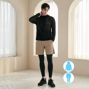 베이직엘르 남성인 후드 집업 래쉬가드 비치반바지 워터레깅스 세트 BEM-Z902A