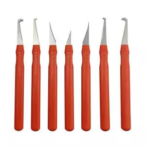 7pcs 플라스틱 버 나이프 도구 플래시 트리머 부품 스크래퍼 플라잉 엣지