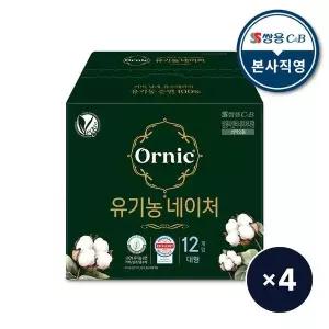 [NS홈쇼핑]오닉 유기농 네이처 생리대 대형 12p 4팩[36023991]