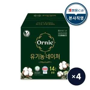 [NS홈쇼핑]오닉 유기농 네이처 생리대 중형 14p 4팩[36023992]