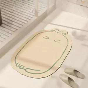 [콩심팥심]흡수 고양이 규조토 발 매트 40x60 논슬립 고양이발 매트 주방